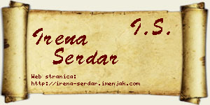 Irena Serdar vizit kartica